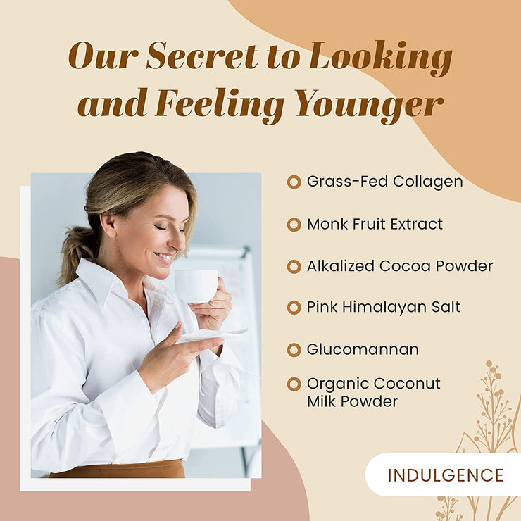 Indulgence Chocolate Collagen Powder - Vibrant Hair, Skin & Nails