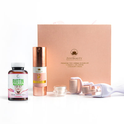 Face and Body Derma Roller Kit with Biotin - ZustPink